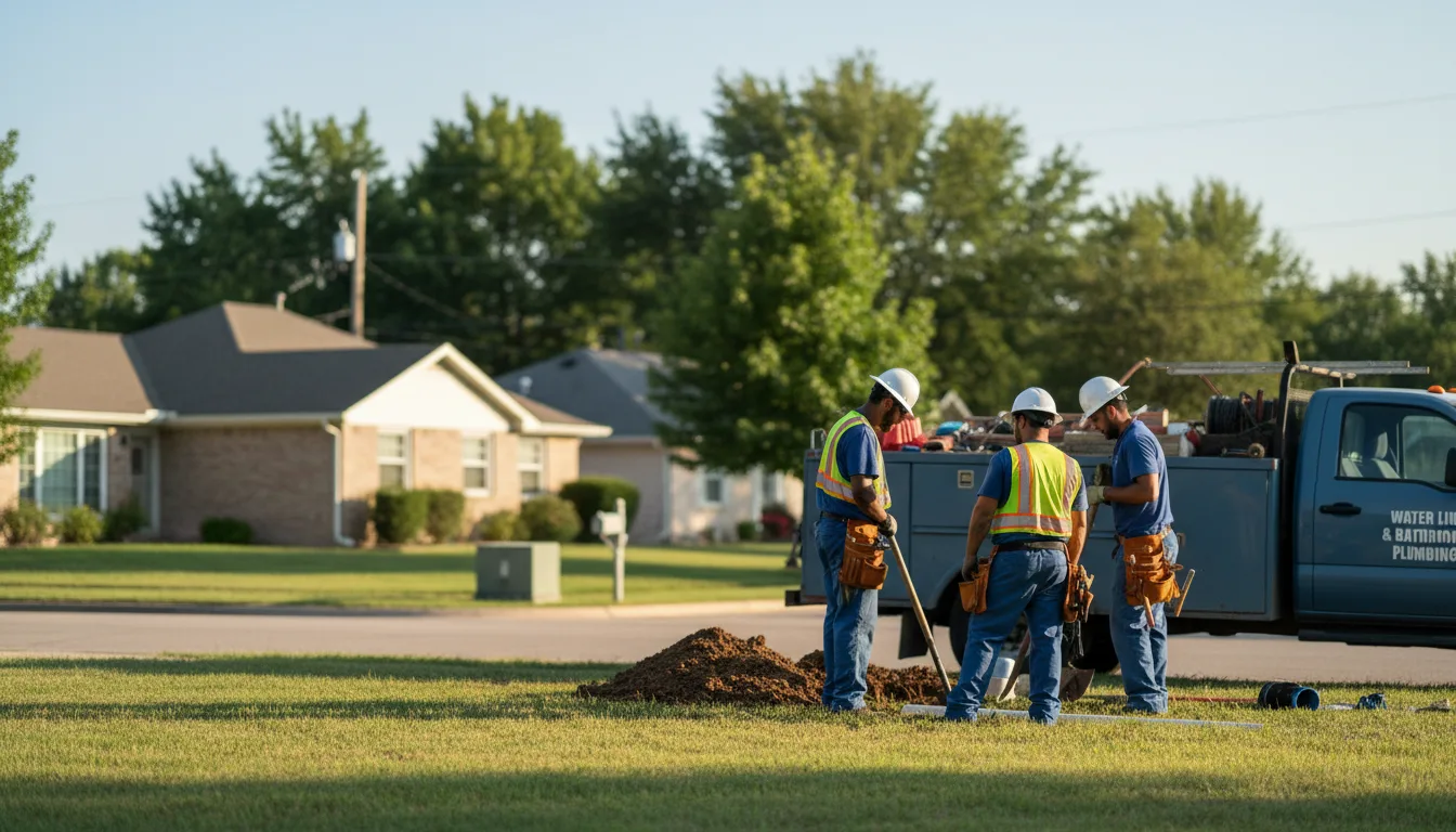 Residential water line and bathroom plumbing service in East Point, KY